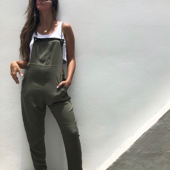 Brown Tie Strap Overalls - Picture 4 of 4